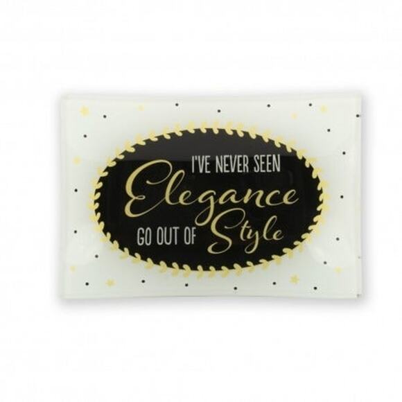 I've Never Seen Elegance Go Out of Style Trinket Tray - Picture 1 of 1